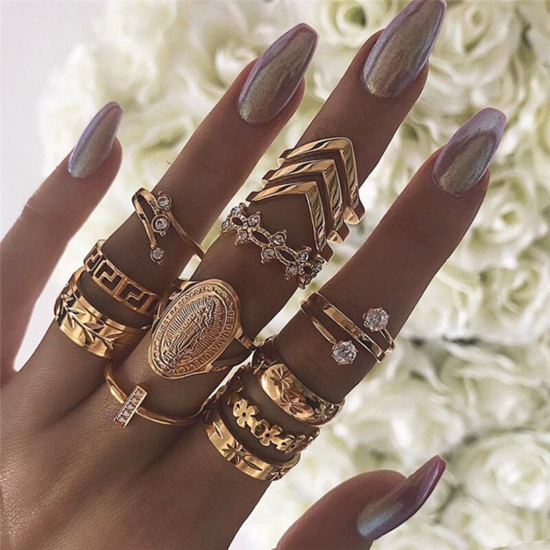 Ensemble premium unique avec 8 à 12 bagues