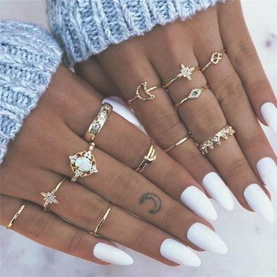 Ensemble premium unique avec 8 à 12 bagues