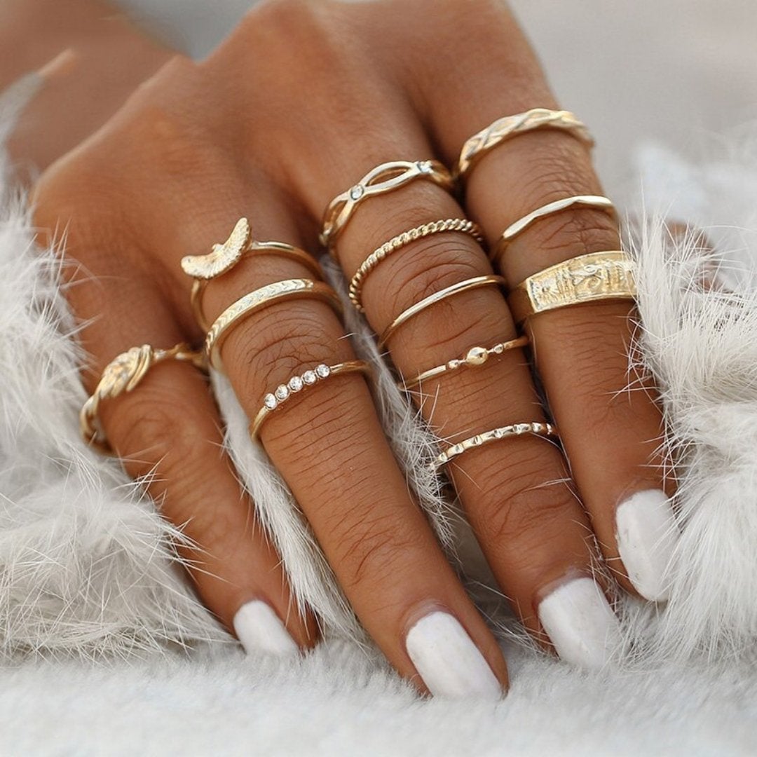 Ensemble premium unique avec 8 à 12 bagues