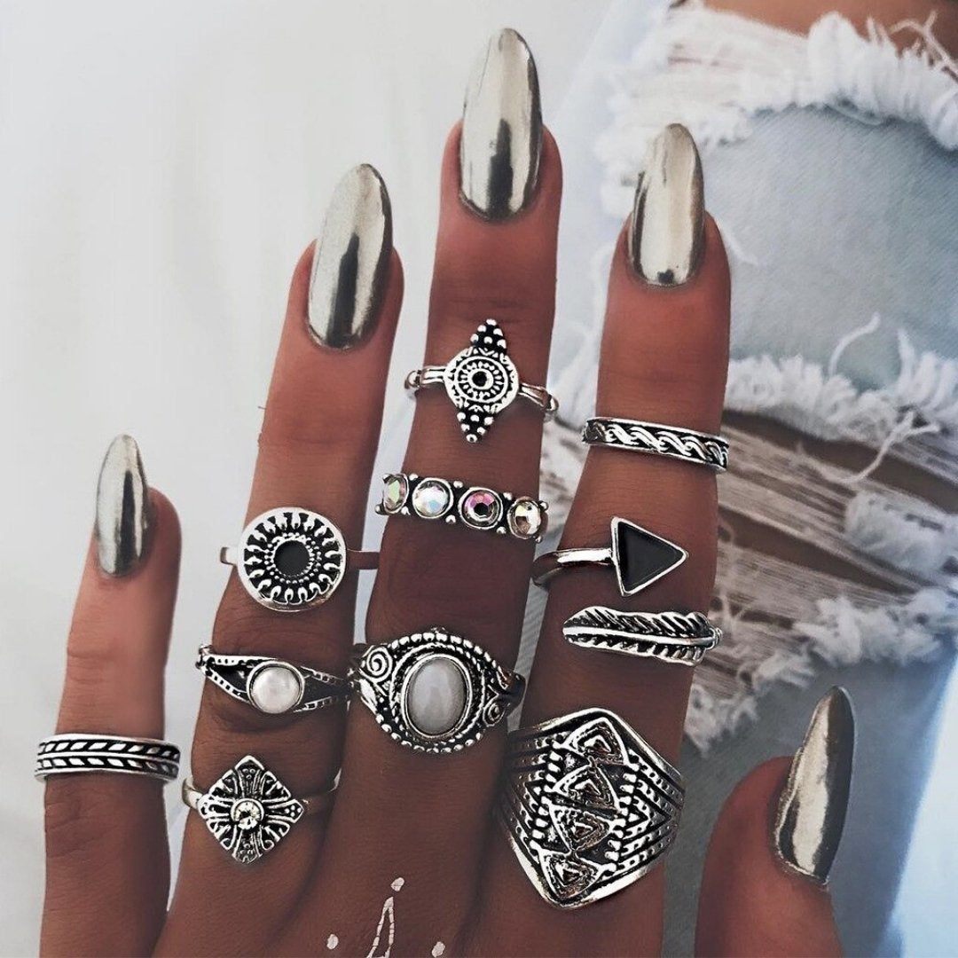 Ensemble premium unique avec 8 à 12 bagues