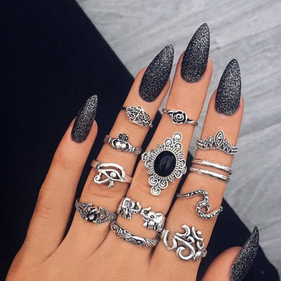 Ensemble premium unique avec 8 à 12 bagues