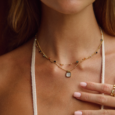 Collier avec pendentif en coquillage blanc Lucia