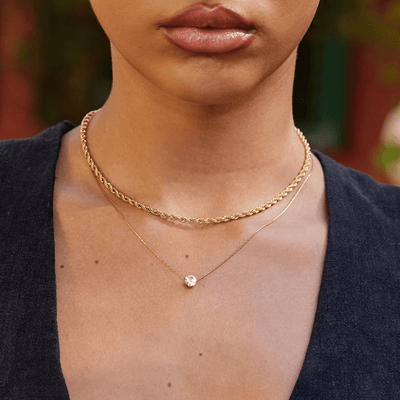 Collier délicat en cristal rond