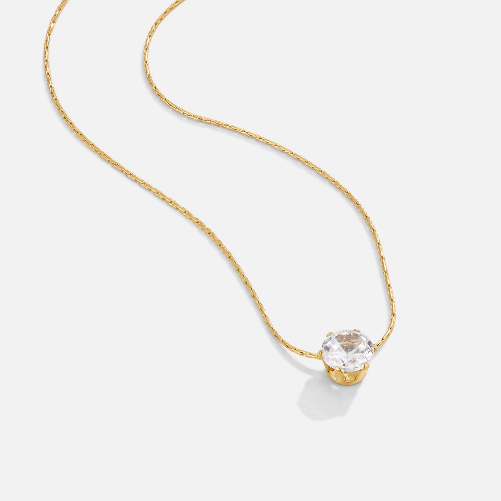 Collier délicat en cristal rond