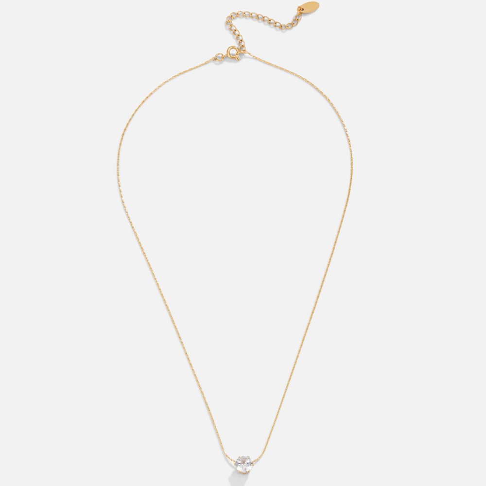 Collier délicat en cristal rond