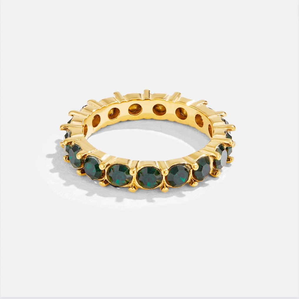 Bague en cristal Émeraude Beauté