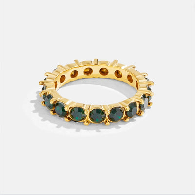 Bague en cristal Émeraude Beauté