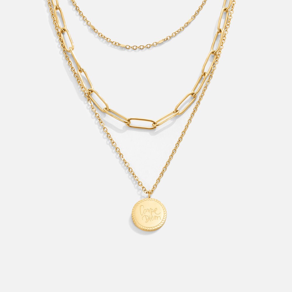 Collier superposé avec des pièces Geya