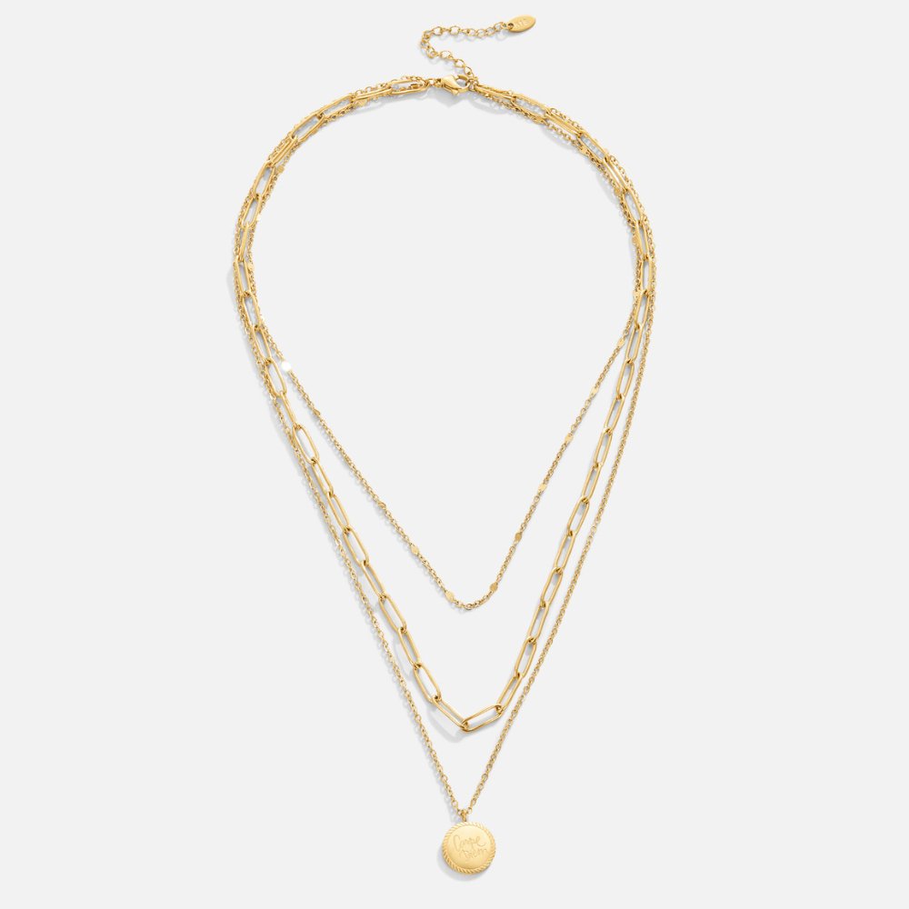 Collier superposé avec des pièces Geya
