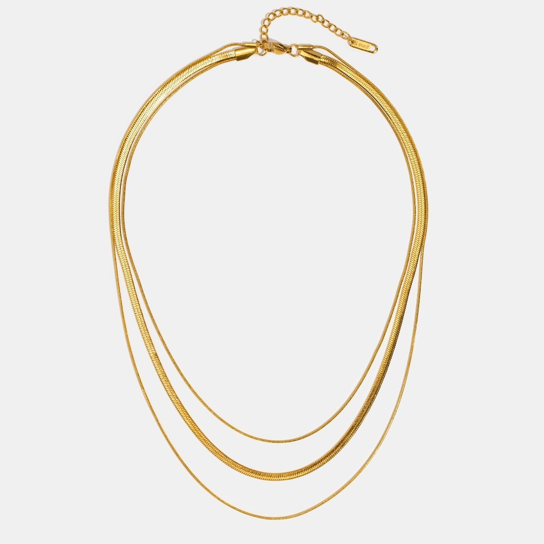 Collier à chaîne multistrat en or