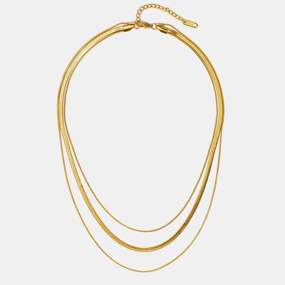 Collier à chaîne multistrat en or