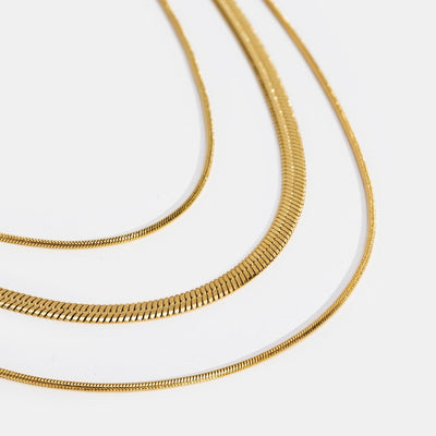 Collier à chaîne multistrat en or