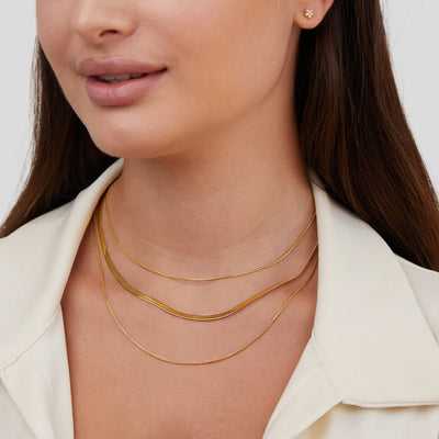 Collier à chaîne multistrat en or