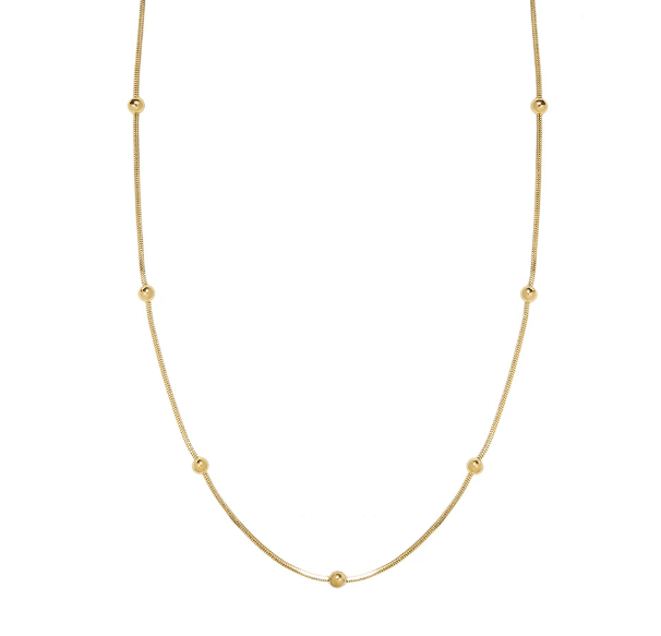 Collier avec chaîne en or et perles Niyah