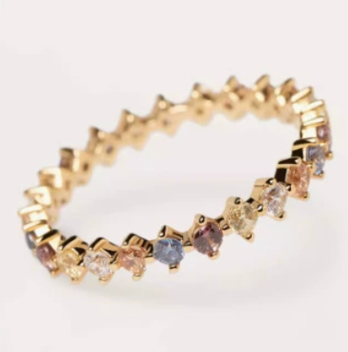 Bague Adeline Cristal Arc-en-Ciel