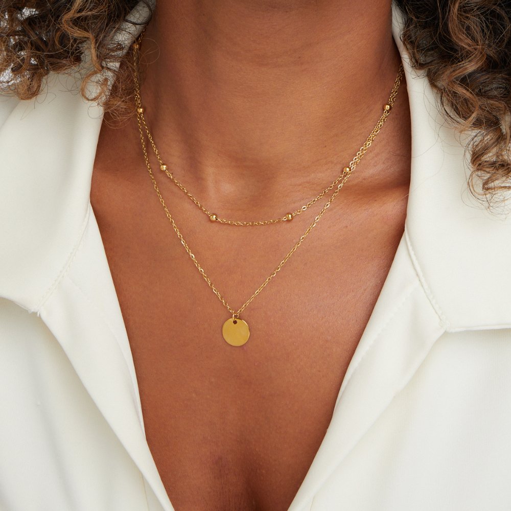 Collier à disques superposés