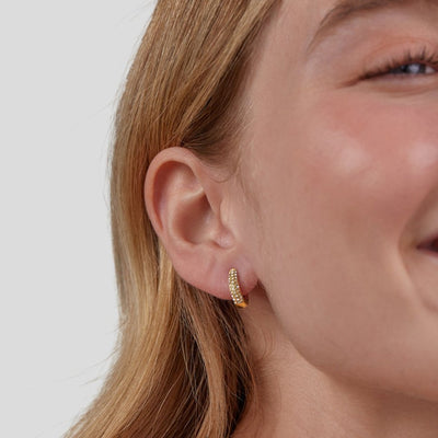 Boucles d'oreilles créoles avec cristaux Lily
