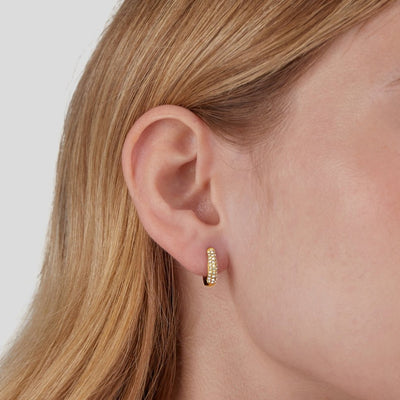 Boucles d'oreilles créoles avec cristaux Lily