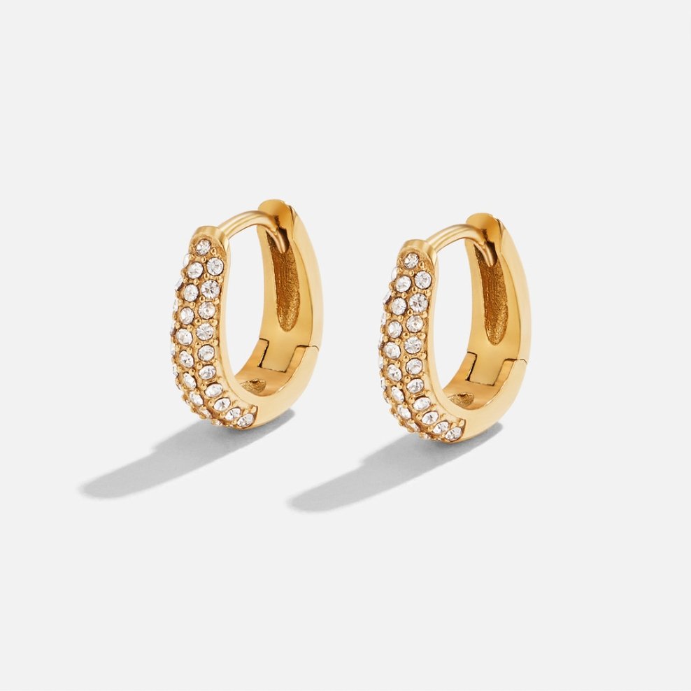 Boucles d'oreilles créoles avec cristaux Lily