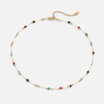 Collier avec perles en pierre Lulu