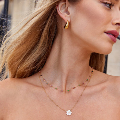 Collier avec perles en pierre Lulu Spring