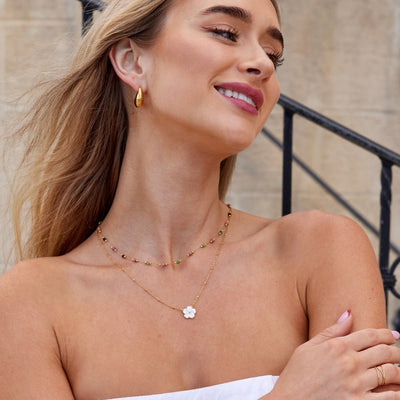 Collier avec perles en pierre Lulu Spring