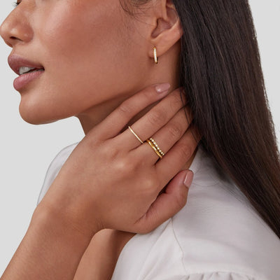 Bague à couches avec cristaux blancs Marissa