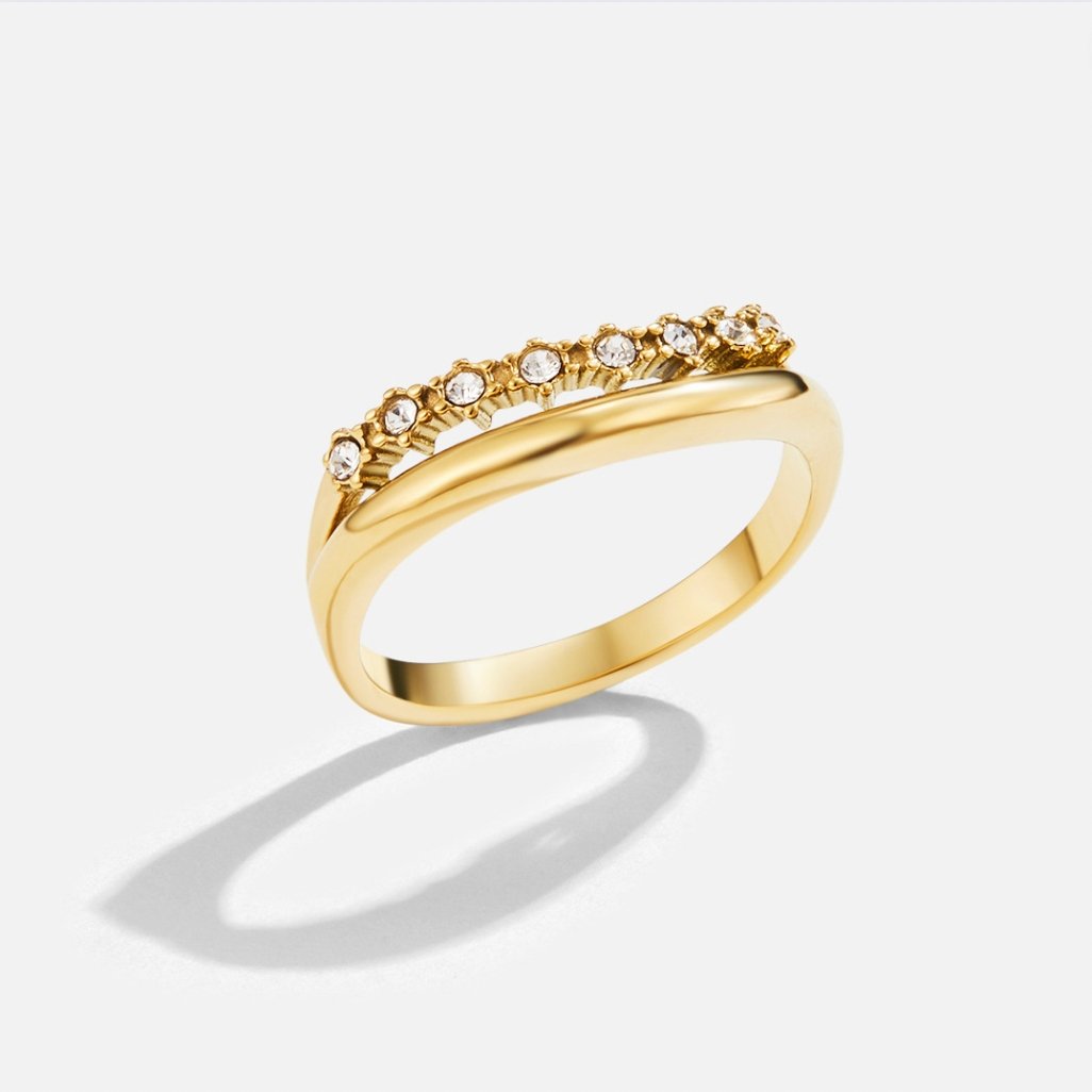 Bague à couches avec cristaux blancs Marissa
