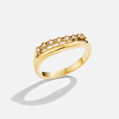 Bague à couches avec cristaux blancs Marissa