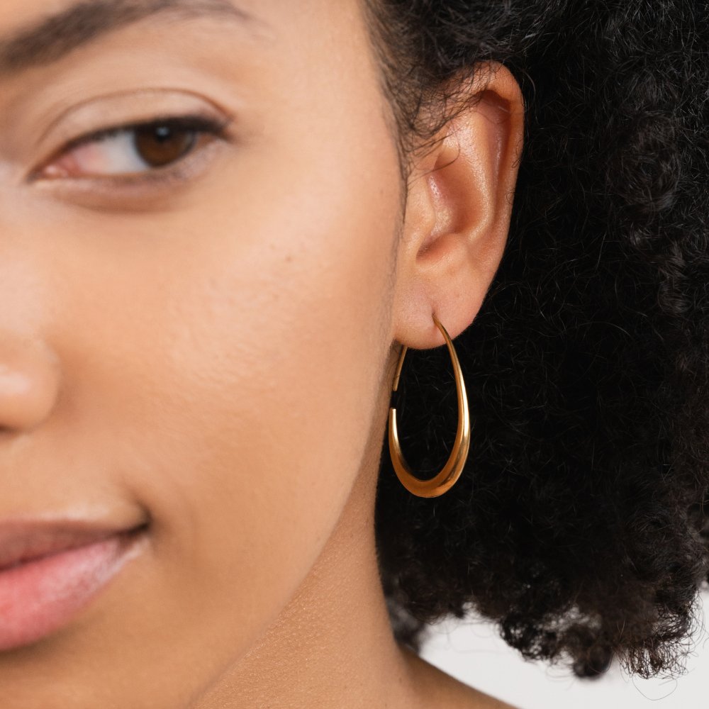 Boucles d'oreilles créoles en or Nica