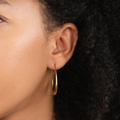 Boucles d'oreilles créoles en or Nica