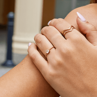 Bague tressée Sofia Crystal