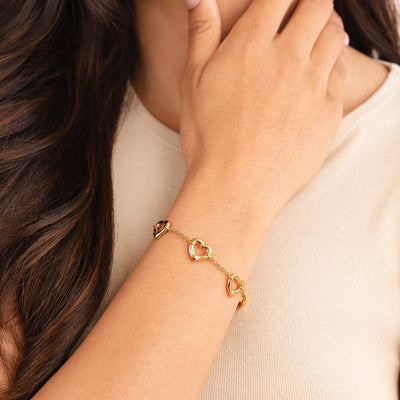 Bracelet "Fil de Cœurs"