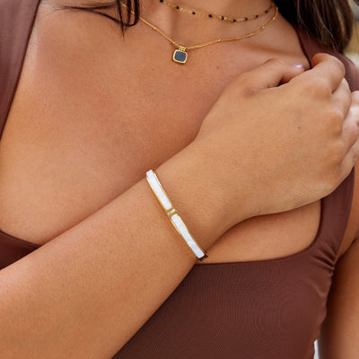 Bracelet en or blanc Sahara